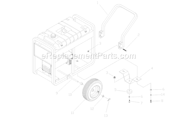 Page D Diagram and Parts List for 1339-0  Briggs and Stratton Generator